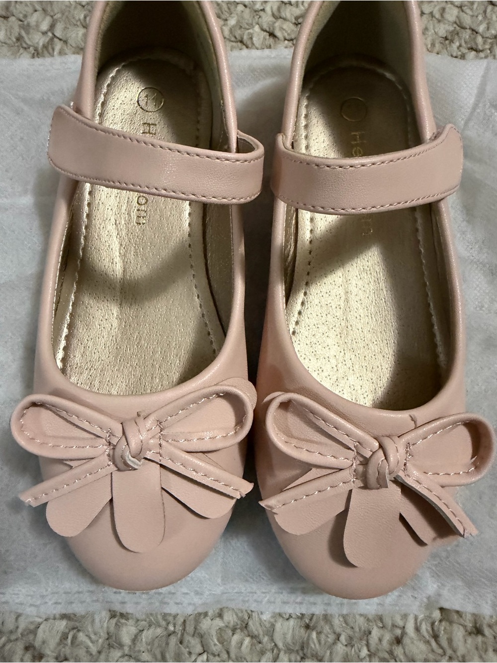 Heritage Girls' Blush Pink Mary Jane Dress Shoes with Bow